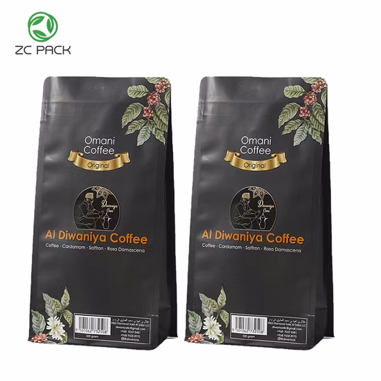 Chiusura lampo richiudibile stampata personalizzata Stand up Pouch Food Grade Snack Zuppa Salsa di riso Borsa per imballaggio alimentare in plastica a fondo piatto