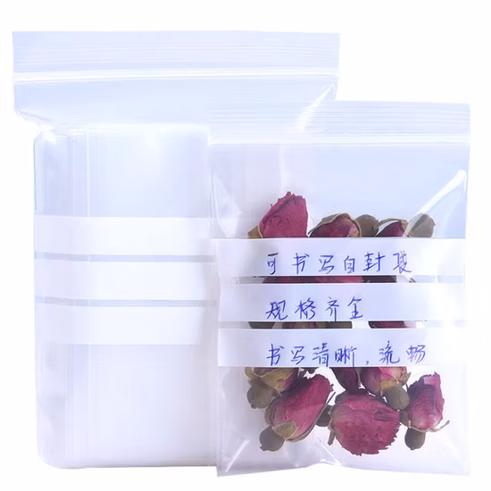 Borsa con chiusura a zip richiudibile per pannello bianco scrivibile in LDPE Borsa con chiusura a zip/Sacchetto con cerniera/Sacchetto con chiusura a zip/Sacchetto con chiusura a zip
