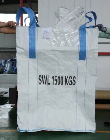 Sacco super chimico FIBC da 1000 kg di sabbia minerale, sacco sfuso PP, big bag jumbo da 1 tonnellata