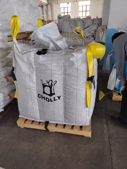 FIBC tipo D Crohmiq blu/bianco per il trasporto di polveri chimiche